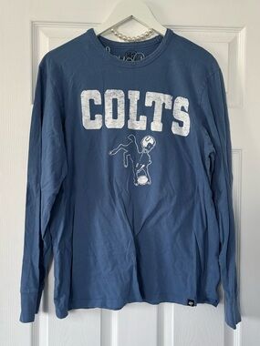 47 Indianapolis Colts || Blue Crewneck Long Sleeve Tee